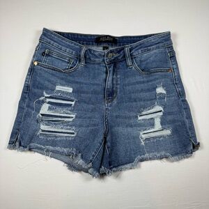 JUDY Blue Distressed Denim Shorts